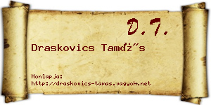 Draskovics Tamás névjegykártya