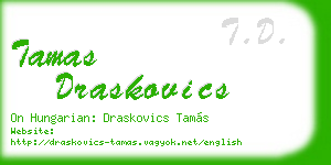 tamas draskovics business card